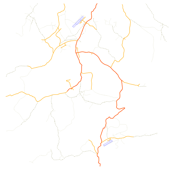 Chernarus Roads as a Shapefile